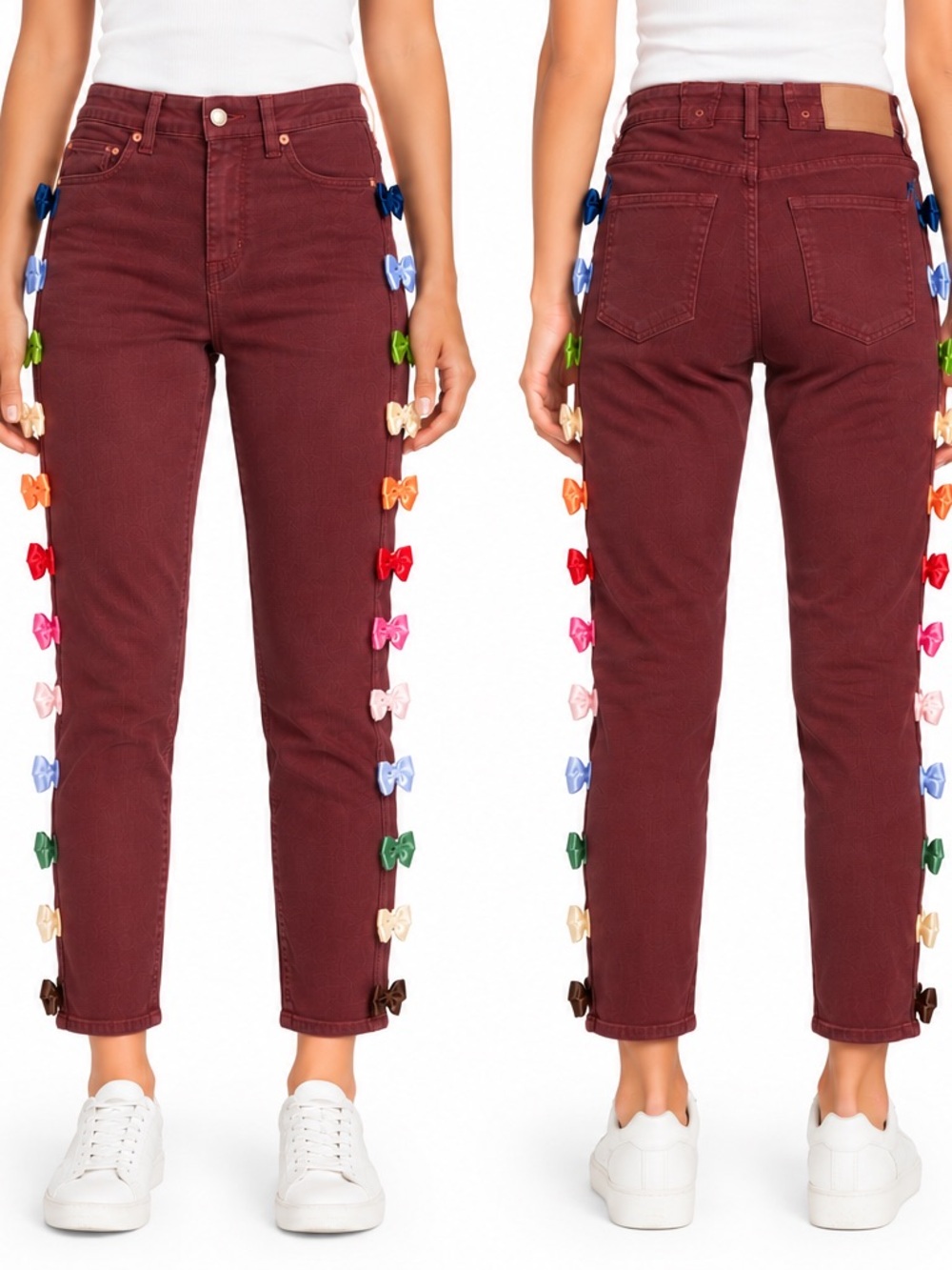TU ES MON TRÉSOR Velvet Side Bow Jeans 26